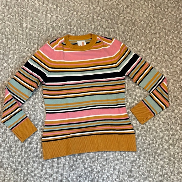 JoosTricot Striped crewneck long sleeve sweater, M - Picture 2 of 7